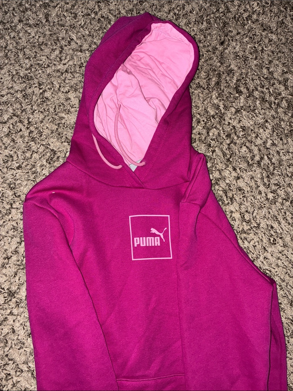 Puma Pink Purple Hooded Sweatshirt